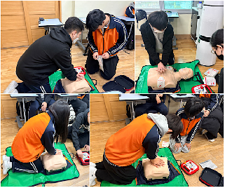 2학년&nbsp;대상&nbsp;심폐소생술&nbsp;및&nbsp;응급처치&nbsp;교육&nbsp;실시